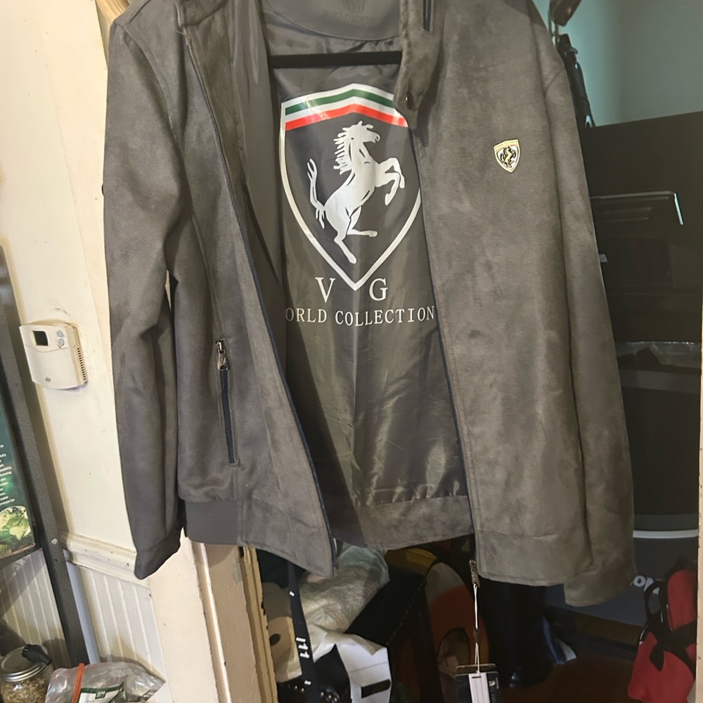 VG World Collection Gray Bomber Jacket